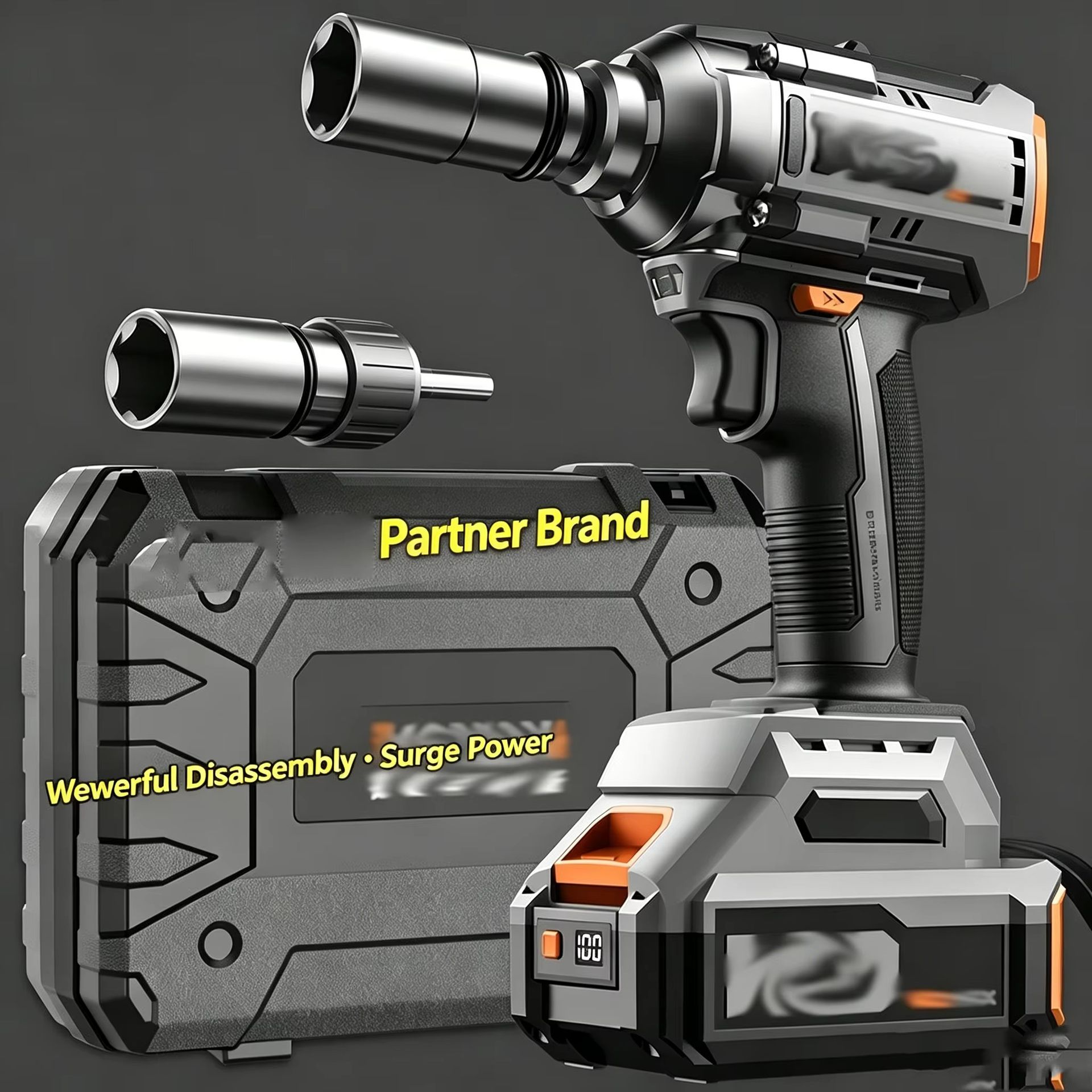 Milwaukeee Style Brushless Impact Wrench High-end Industrial DIY Tool Kit