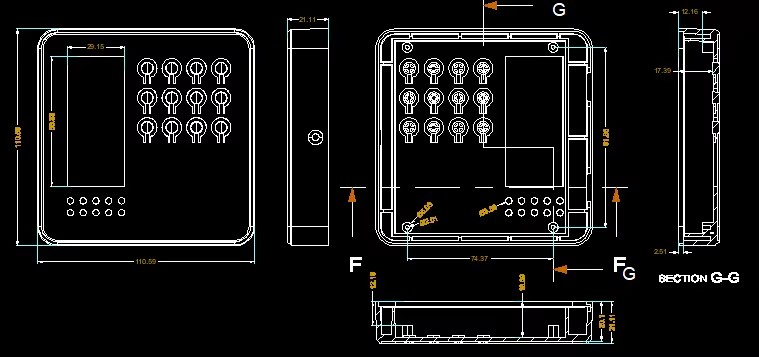 Plastic RFID Electronic Enclosure with Keypad for Door Access Control
