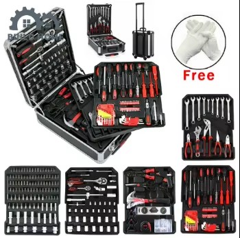 1200 Pcs Tool Set Case Mechanics Kit Box Organize Castors Toolbox Trolley
