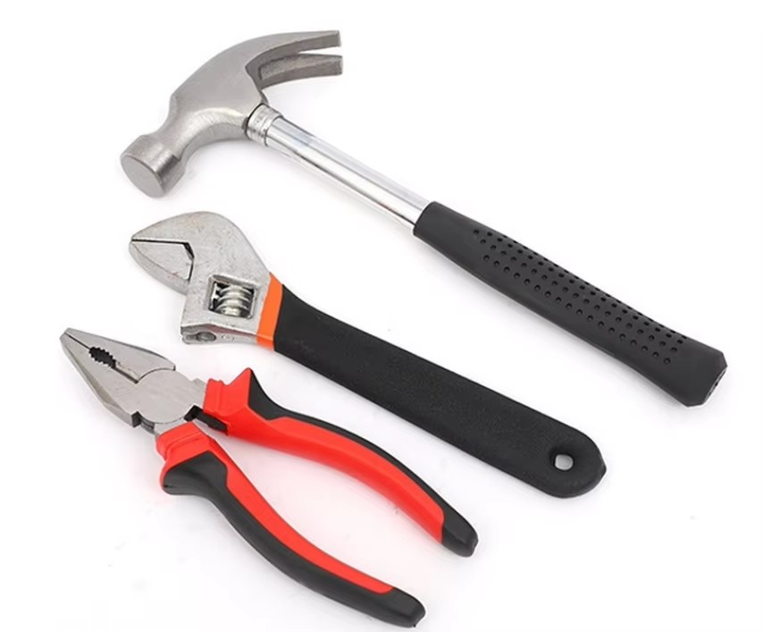 Hot Selling Combination Household Hand Tool Kit Customizable OEM Carbon Steel Hammer Pliers Screwdriver Includes Maintenance