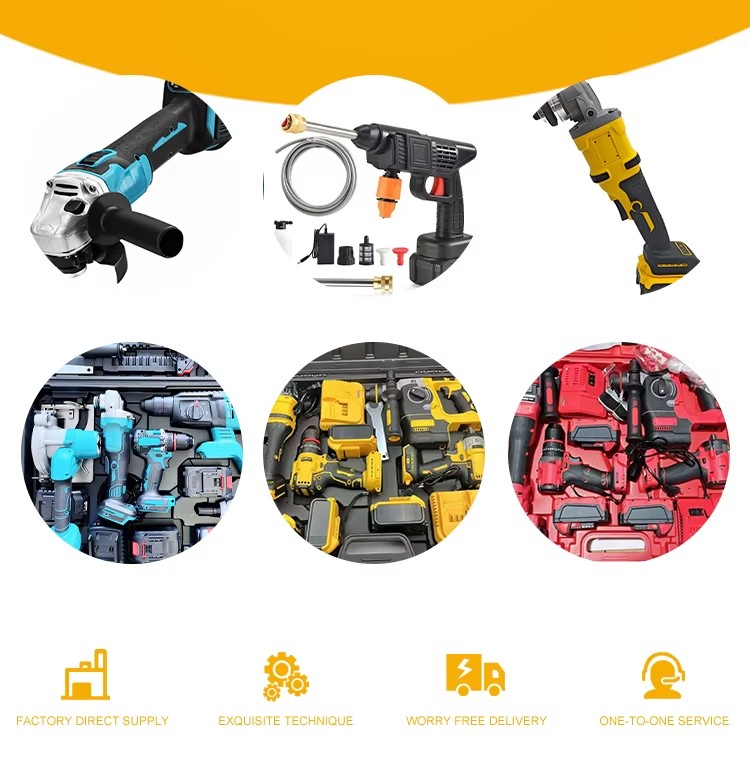 WANKE TOOLS 20V 5-in-1 Cordless Tool Combo Kit Circular Saw Angle Grinder Drill Wrench Hammer Hard Case OEM