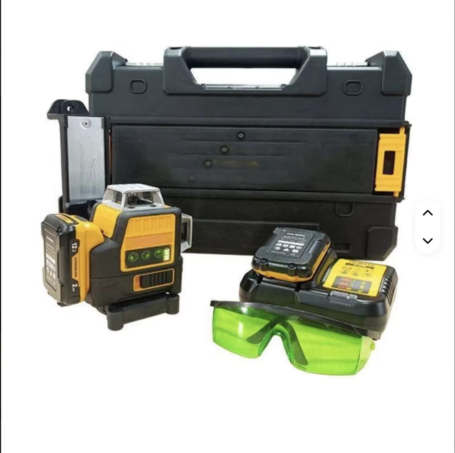 Factory DERKALT Industrial DIY High Accuracy Automatic Cross 12 Line Wall Ground-level Spirit Level 4D All-around Wall Green