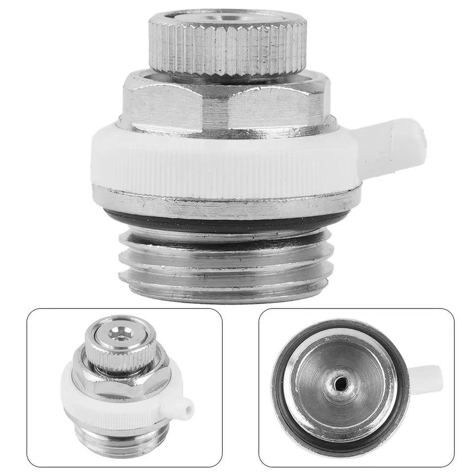 Automatic 1/2 BSP Copper Radiator Valve Self-Bleeding Air Vent Smooth Auto Cut-Off Water Distributor Tools for Floor Heating