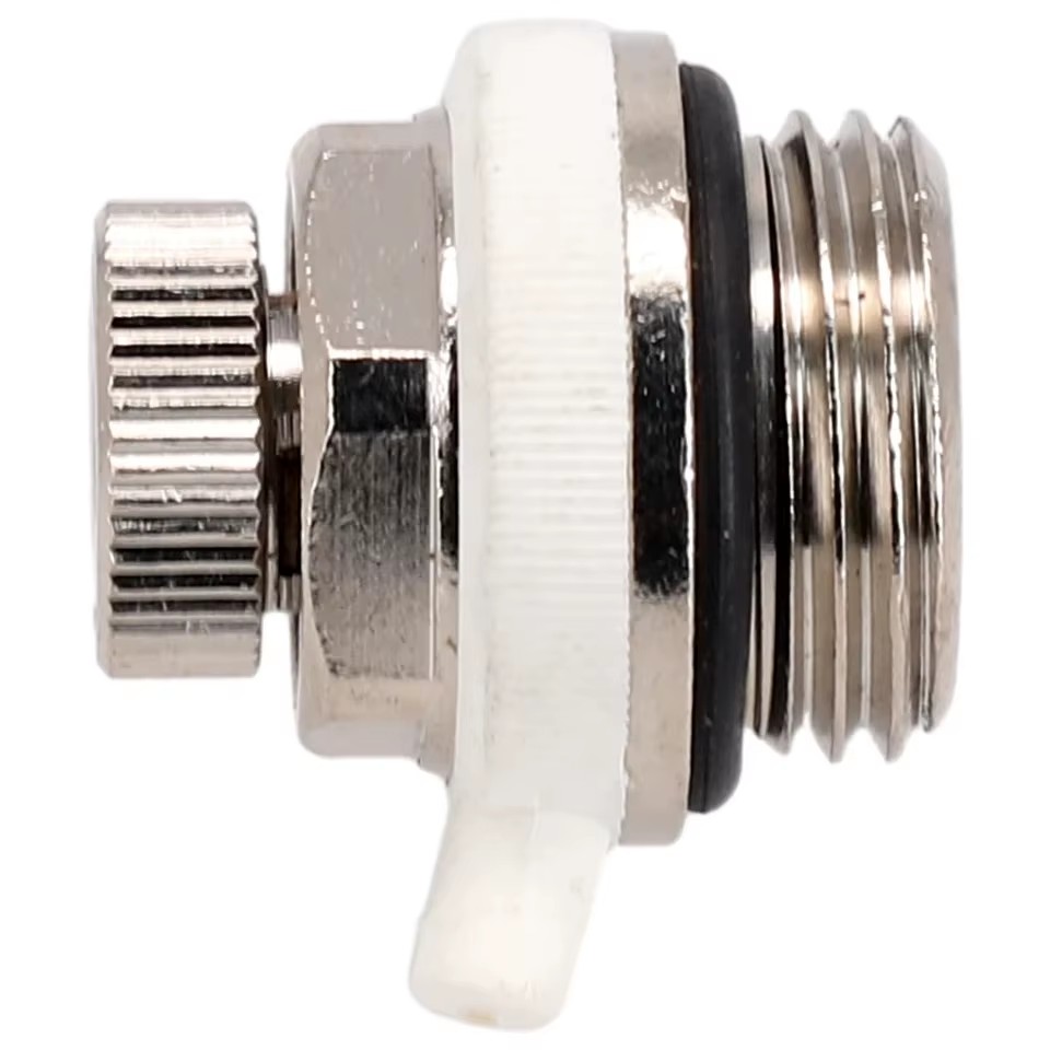 Automatic 1/2 BSP Copper Radiator Valve Self-Bleeding Air Vent Smooth Auto Cut-Off Water Distributor Tools for Floor Heating