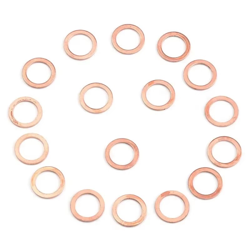 400/300/100PCS Copper Washer Gasket Nut and Bolt Set Sealing Solid Gasket Washer Flat Ring Seal Assortment Kit