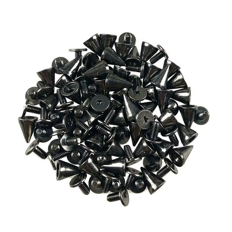 Alloy 7x10mm Coned Spikes 100pcs/Lot Punk Rock Leathercraft Studs Rivet Bullet Spikes 7x10mm Coned Spikes Plating Techniques for