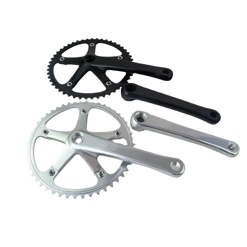 Single Speed 49T 144BCD CNC Integrated Crankset, Aluminum Alloy Crank Arm Chainring Assembly