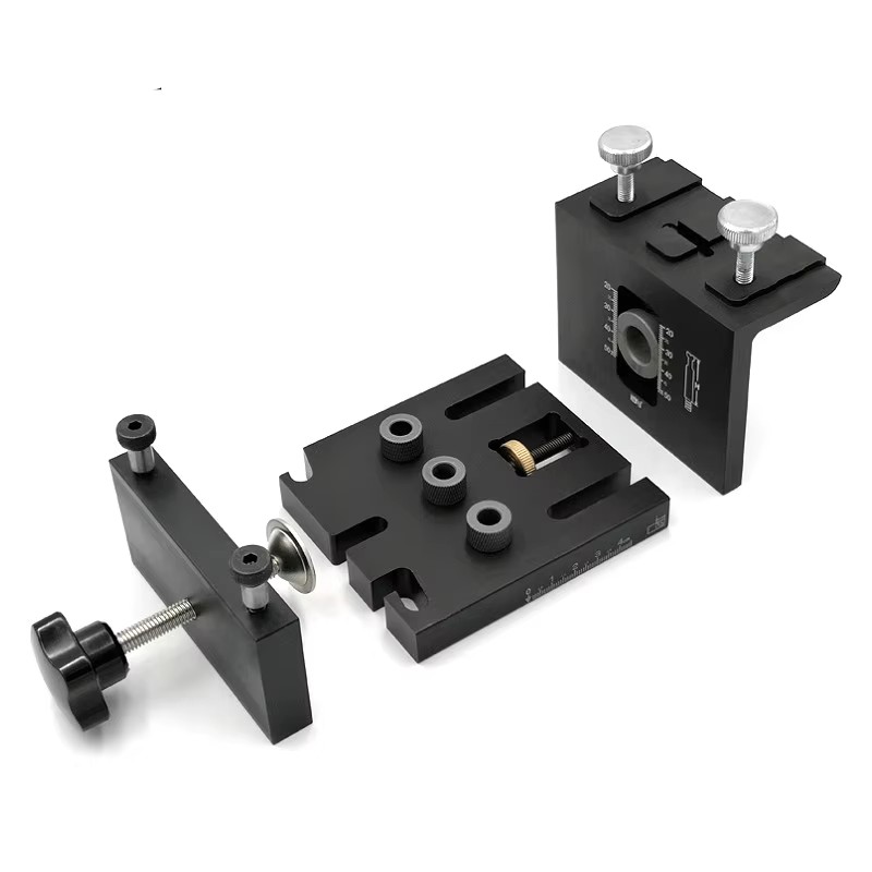 3 in 1 Woodworking Doweling Jig Kit With Positioning Clip Adjustable Drilling Guide Puncher Locator Carpentry Tools