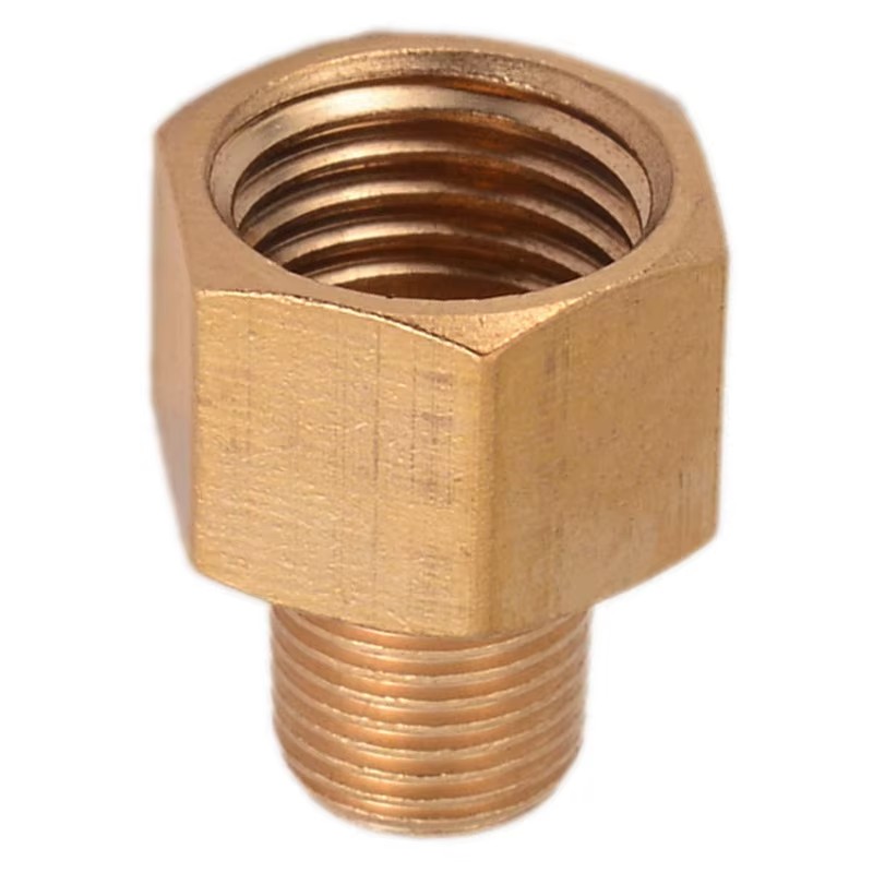 Brass Pipe Fitting Adapters 1/8inches Male BSPT 1/4inches Female Hexagon Plumbing Brass BSP NPT Pipe Fitting Connector Adapter