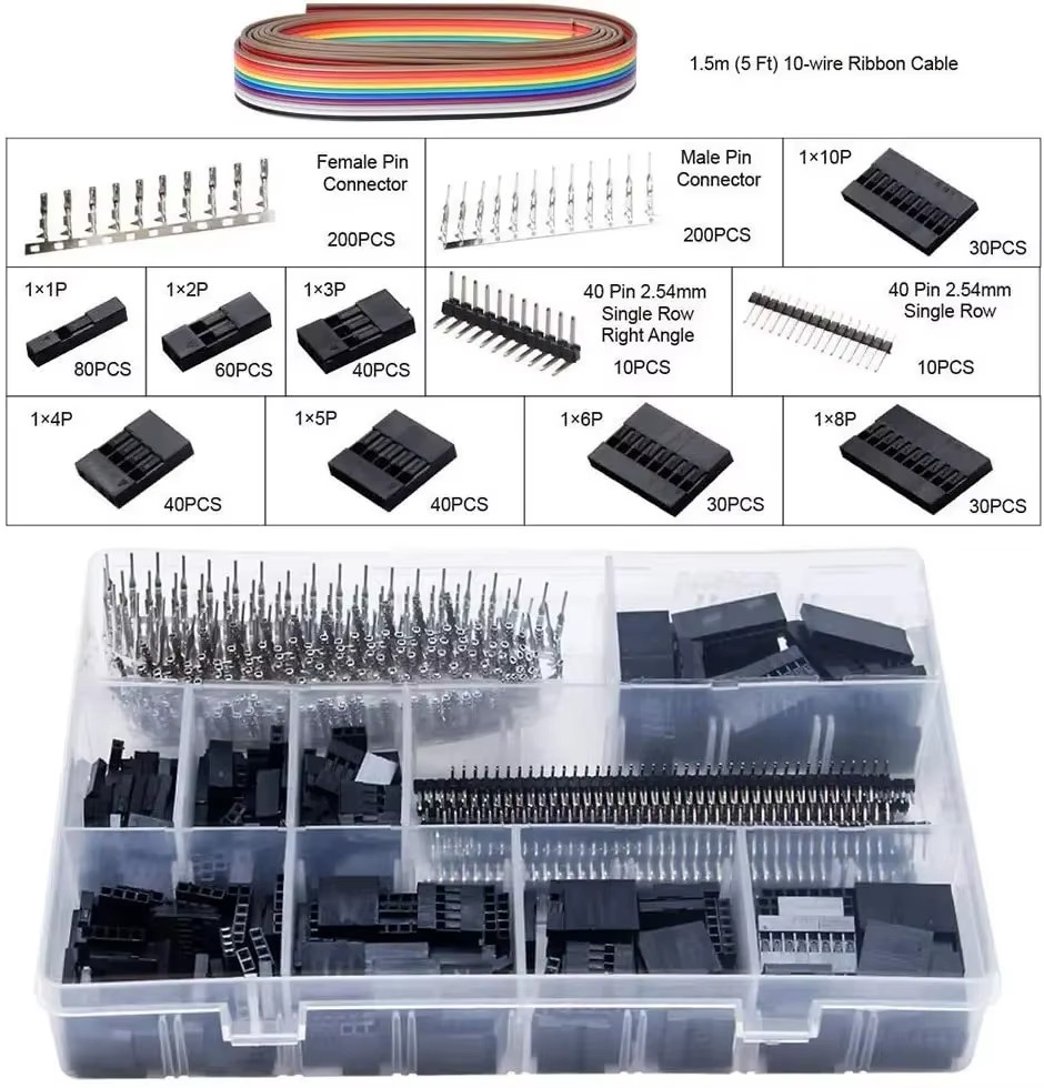 SN-28B Crimping Pliers Tool Set-1550pcs 2.54mm Dupont Connectors and Crimp Pins 460pcs JST-XH JST Connector Kit
