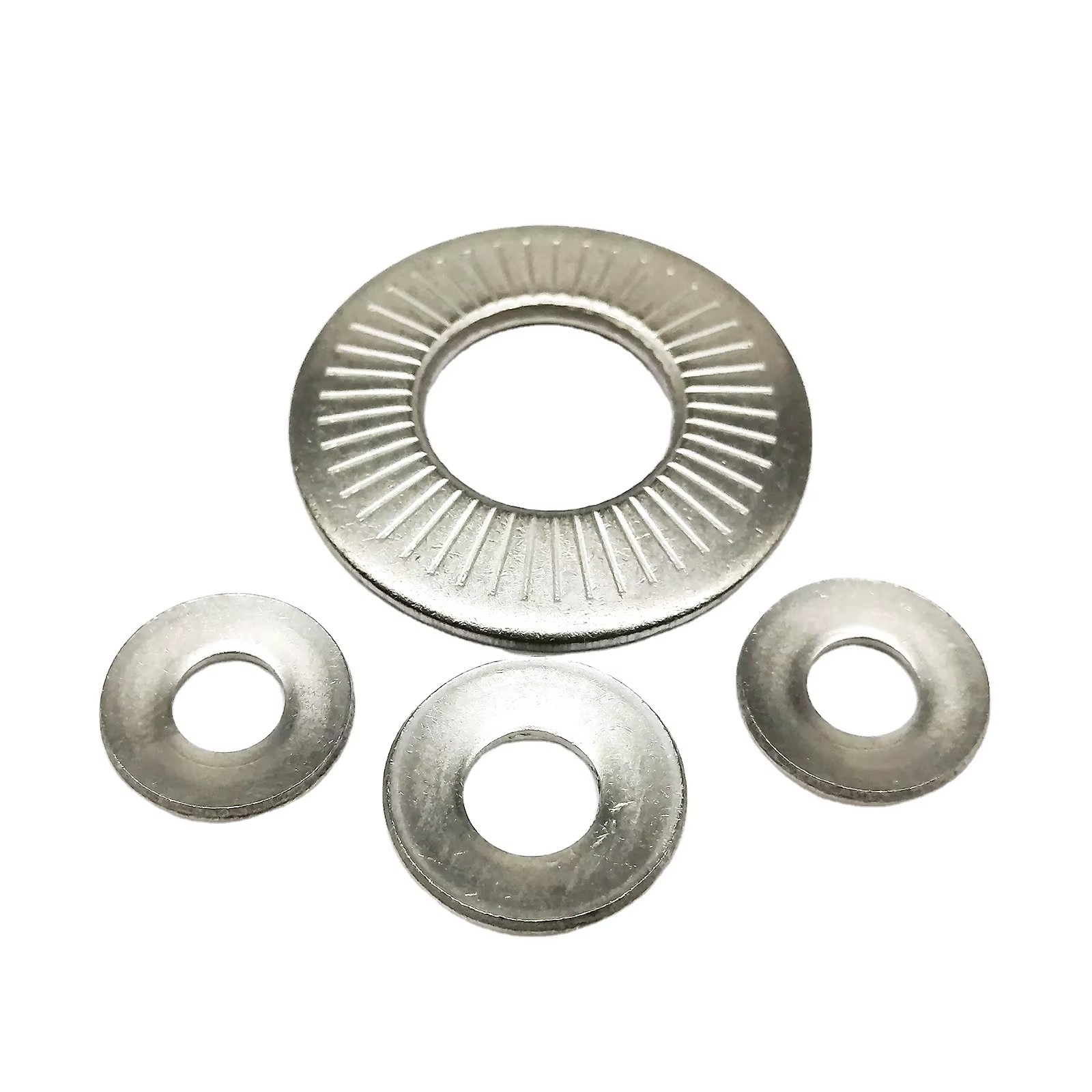2/5/10/25/50pcs M3 M4 M5 M6 M8 M10 M12 M16 NFE25-511 304 Stainless Steel Disc Spring Serrated Lock Washer Knurled Elastic Gasket