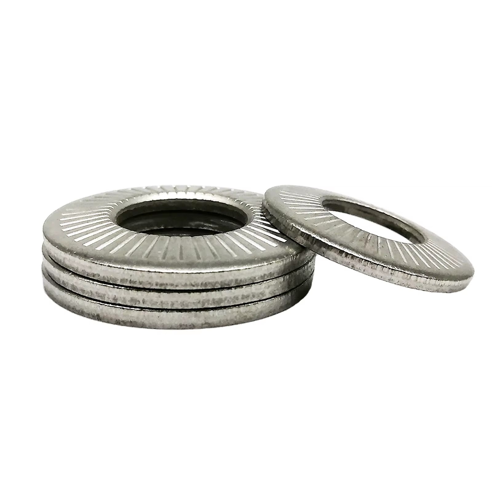 2/5/10/25/50pcs M3 M4 M5 M6 M8 M10 M12 M16 NFE25-511 304 Stainless Steel Disc Spring Serrated Lock Washer Knurled Elastic Gasket