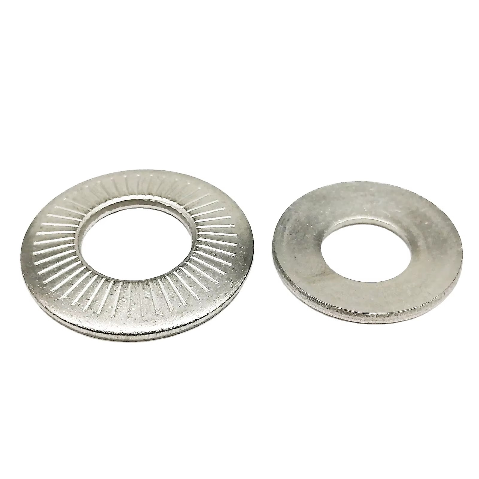 2/5/10/25/50pcs M3 M4 M5 M6 M8 M10 M12 M16 NFE25-511 304 Stainless Steel Disc Spring Serrated Lock Washer Knurled Elastic Gasket
