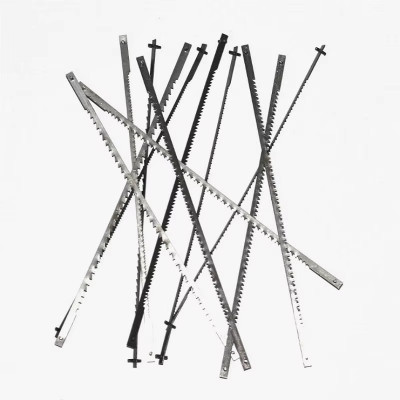 12x Black 127mm Nitride-finished Scroll Saw Blades for Woodworking Power Tools Accessories