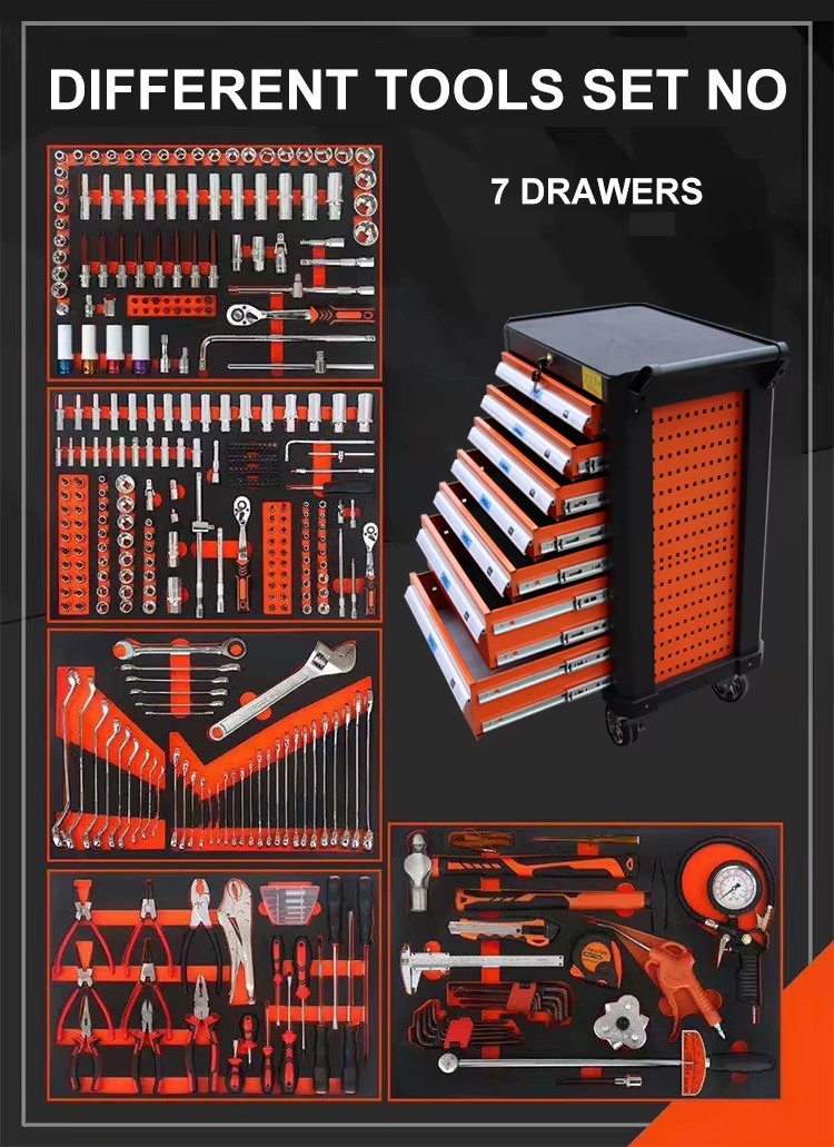 Auto Repair Tool Trolley Garage Use 250pcs Metal Tool Cabinet Tool Box