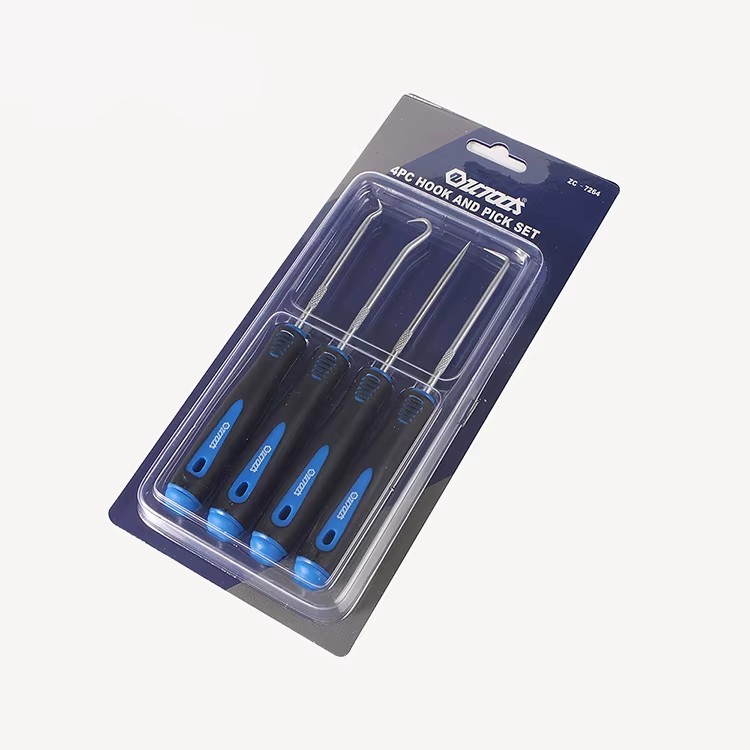Qixin 4PC Mini Interchangeable Hook Pick Tool Set Small Auto Repair Hand Tool for O-ring Oil Seal Removal