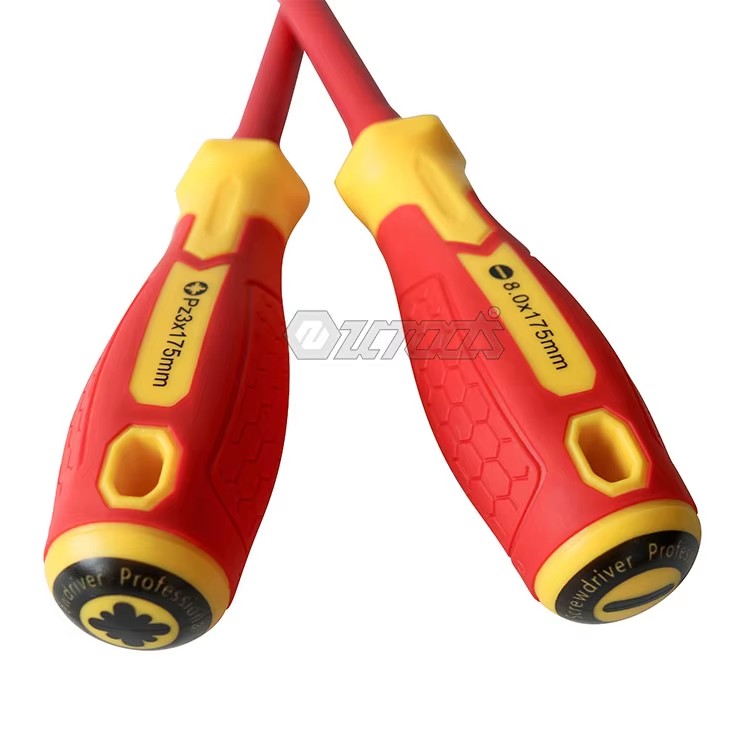 Qixin Factory Custom Non-Slip Household Repair Chrome Vanadium Steel Magnetic VDE Screw Driver Set