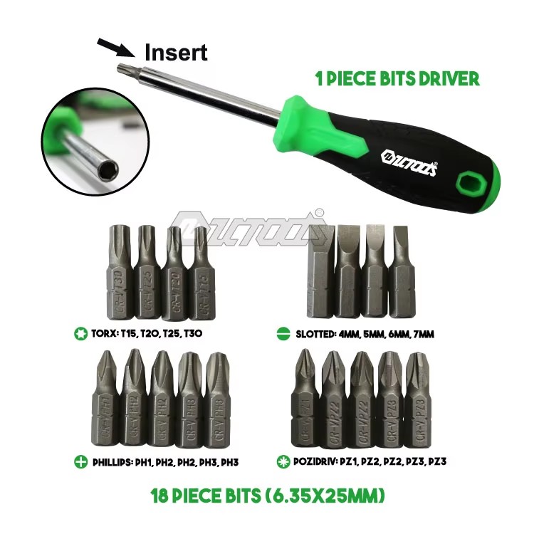 Qixin Custom Wholesale Supplier 36PCS Multi-functional CR-V Precision One Man One Magnetic Drywall Screwdriver