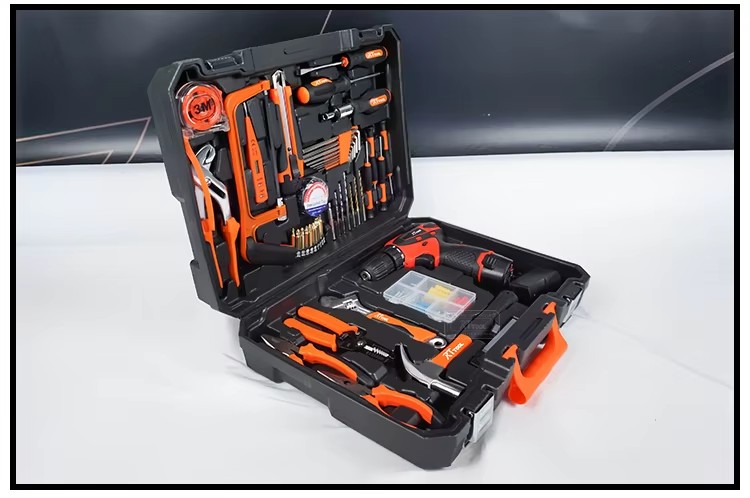 Test 59 Pieces Promotional Metric Combination Tool Socket Set Plastic Chrome Plated Tool Box