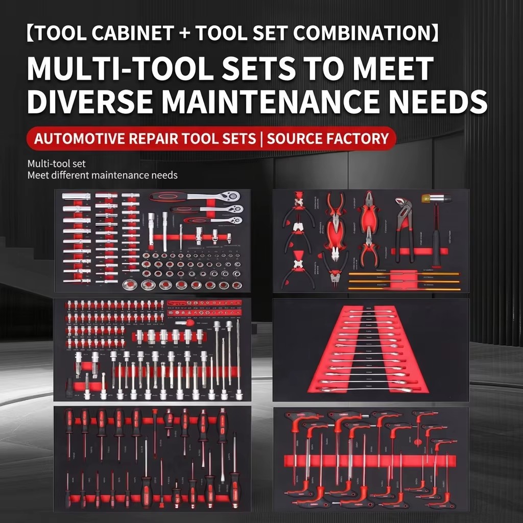252Pcs Professional Carbon Steel Tool Kit with Storage Case for Workshop Garage Car Mechanical & Home Maintenance