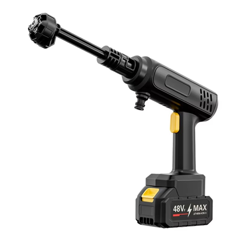 High-Power 1000W Electric Wireless Car Wash Machine Portable Household High-Pressure Water Gun Made of Durable ABS