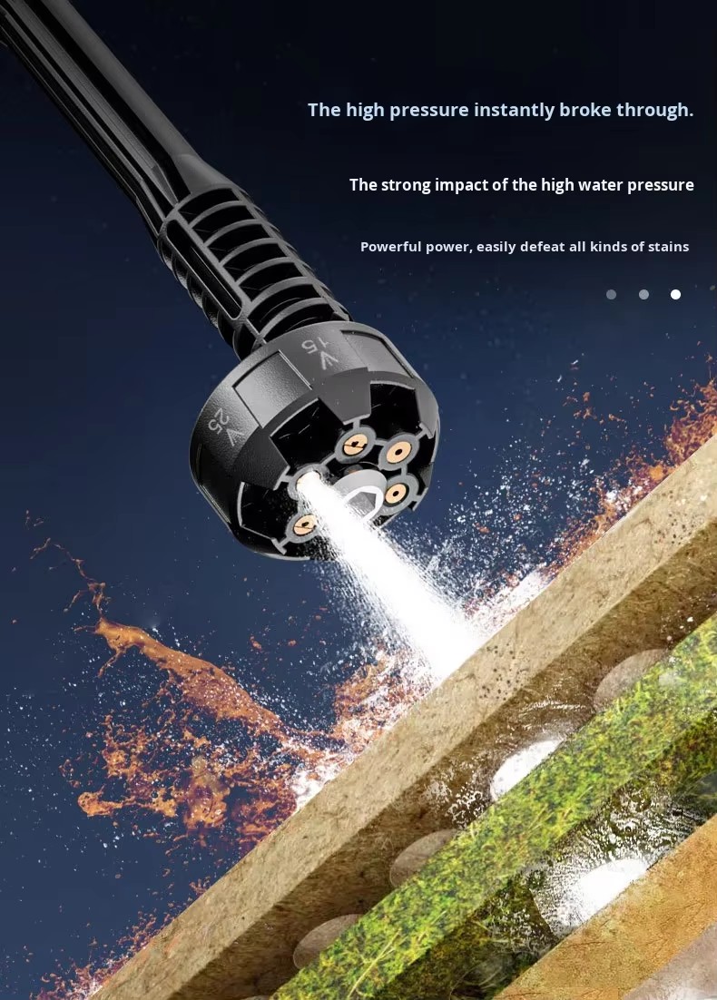 High-Power 1000W Electric Wireless Car Wash Machine Portable Household High-Pressure Water Gun Made of Durable ABS