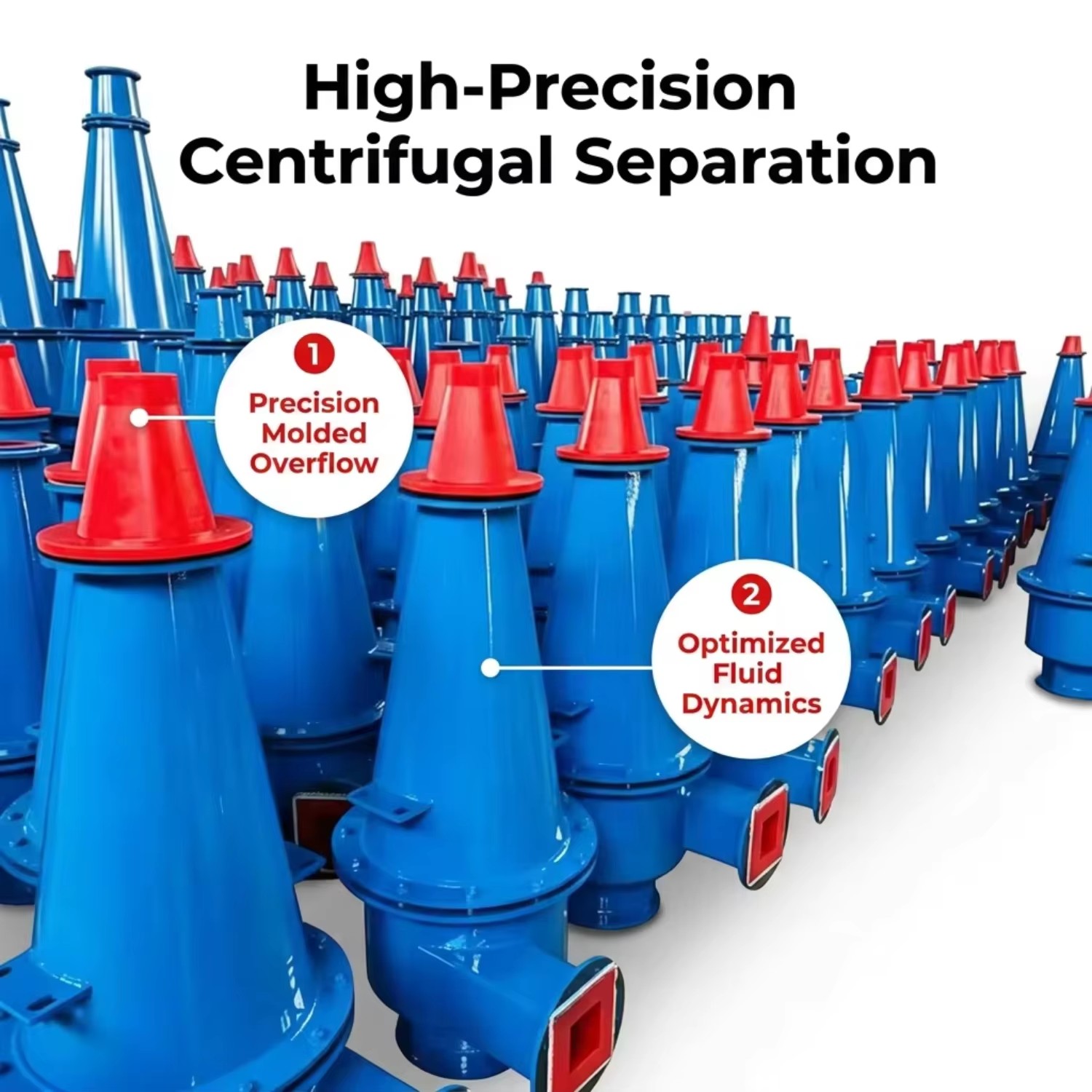 Stable Working Cyclone Hydrocyclone Used for Sludge Dehydration in Mineral Beneficiation Operations
