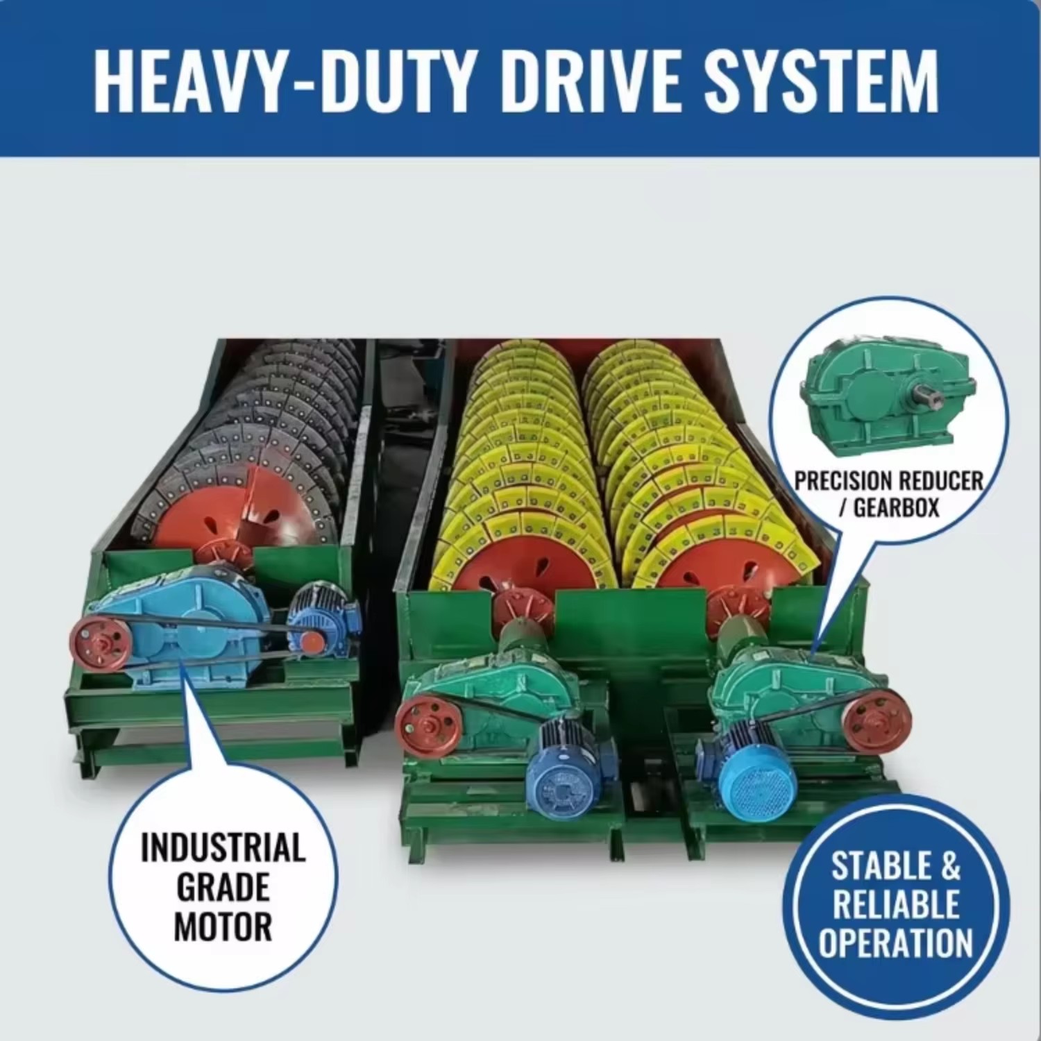 High-capacity spiral sand washing machine used for cleaning aggregates in quarries
