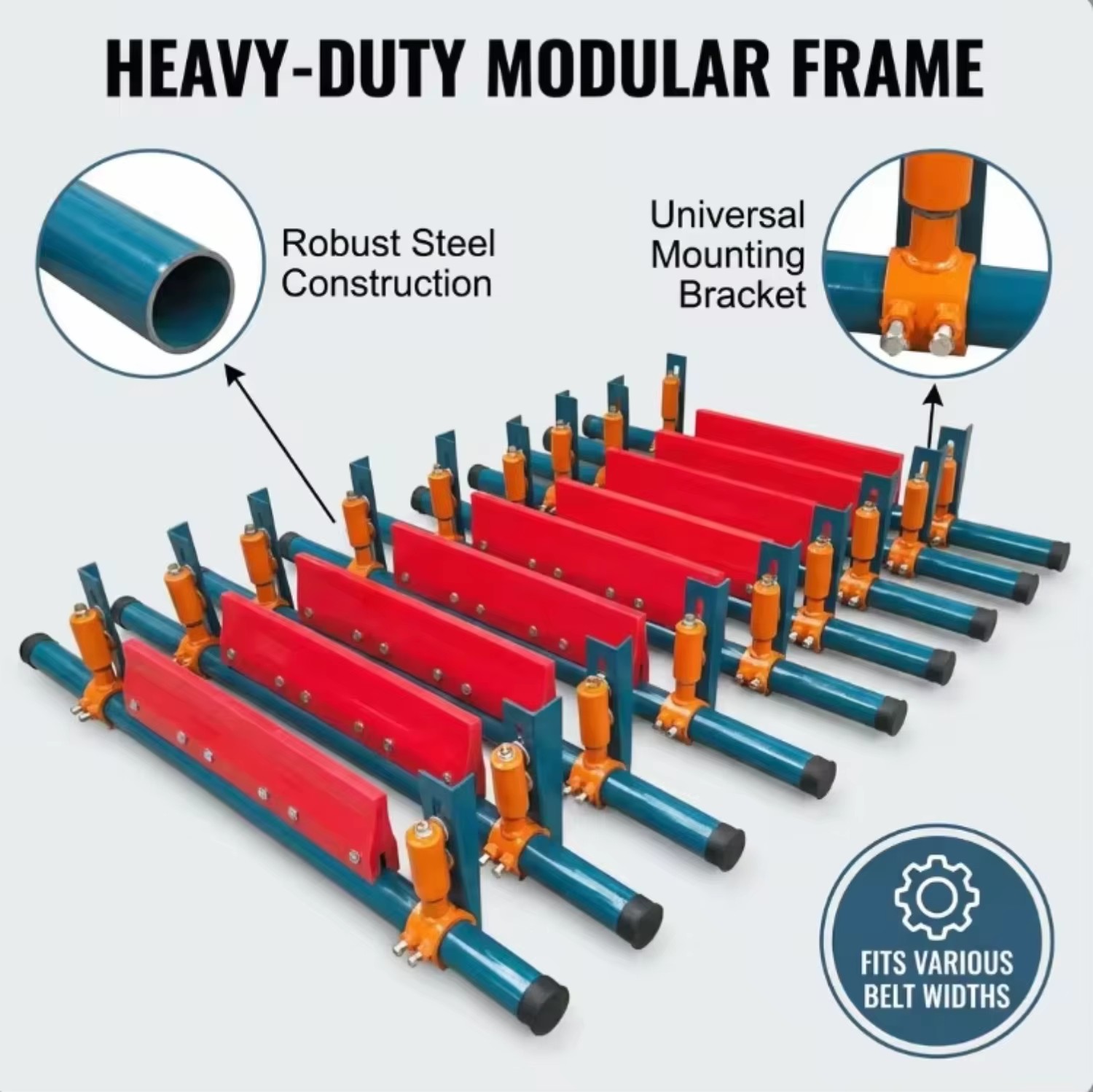 Heavy-duty Conveyor Belt Scraper Cleaner for Quarry Mine Bulk Powder Material Cleaning Application