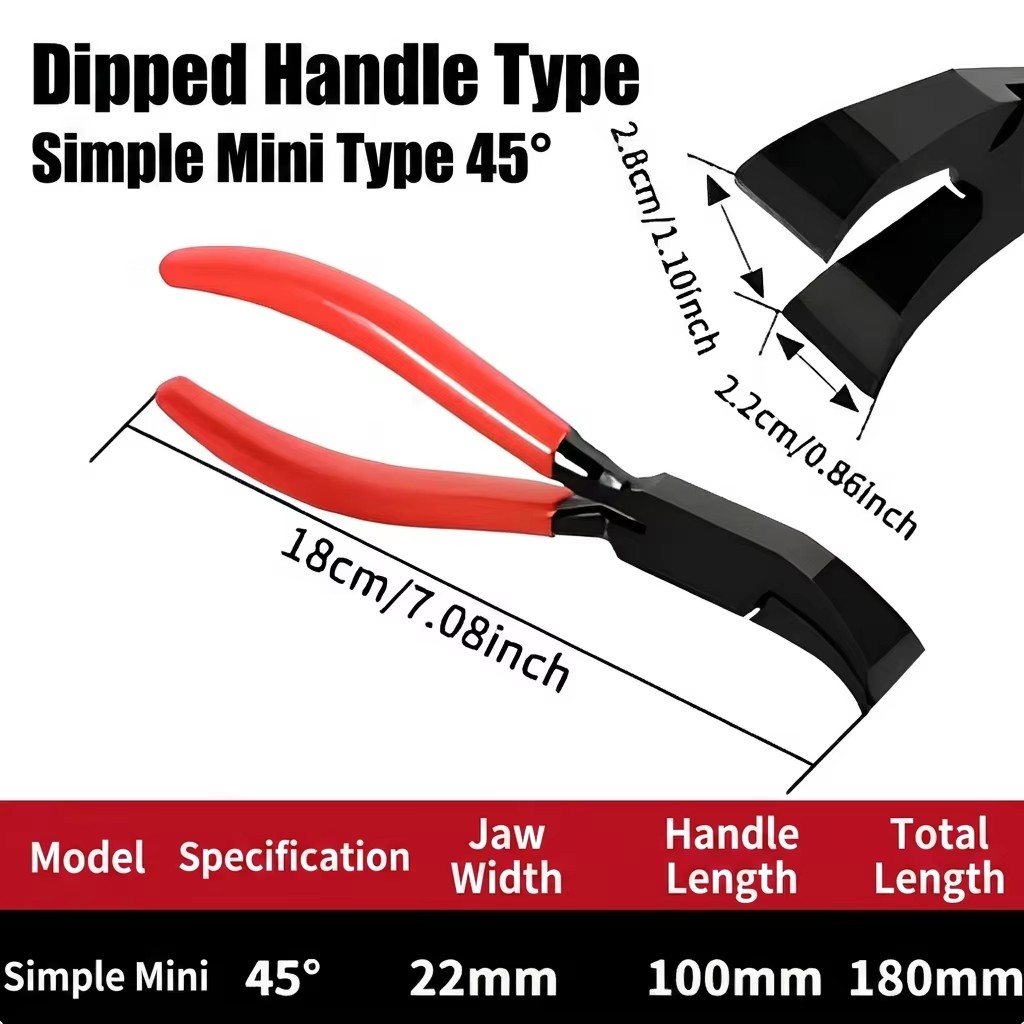 Bending Pliers Sheet Metal Serrated Durable Anti-Rust Carbon Steel Industrial Grade Forged Pressed Non-Slip Handle Flat Mouth