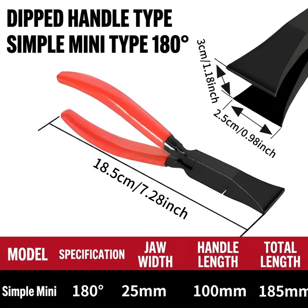 Bending Pliers Sheet Metal Serrated Durable Anti-Rust Carbon Steel Industrial Grade Forged Pressed Non-Slip Handle Flat Mouth