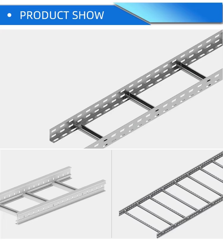 Supplier Customized Cable Tray 300mm 100mm Metal Basket Hot Dip Galvanized Cable Ladder