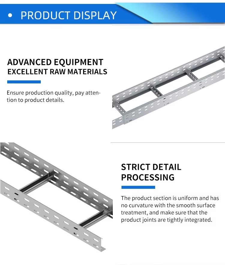 Supplier Customized Cable Tray 300mm 100mm Metal Basket Hot Dip Galvanized Cable Ladder