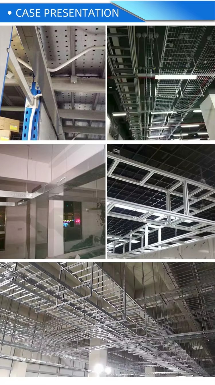 Supplier Customized Cable Tray 300mm 100mm Metal Basket Hot Dip Galvanized Cable Ladder