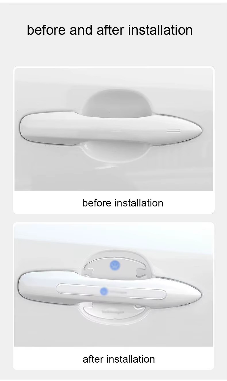 New arrival transparent 8pcs anti scratch universal car door handle edge protector