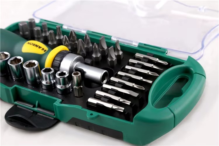 30pcs 1/4'' Stainless Steel Ratchet Wrench Screwdriver Bits Set OEM 1 Year Combination Auto Car Repair Hand Tool Kit Socket Set