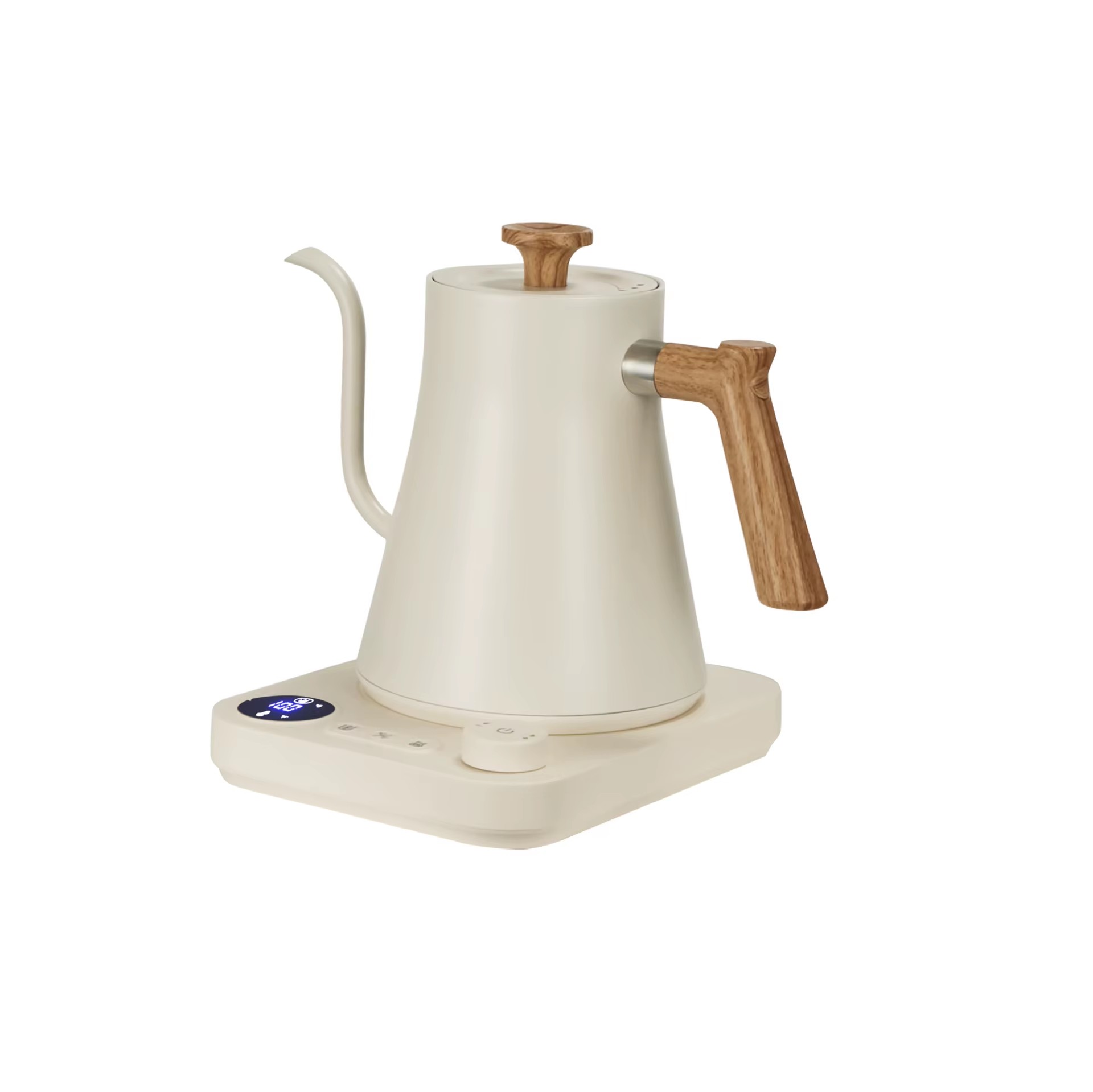 Gooseneck Electric Kettle Stainless Steel 1.0L Temperature Control Digital Timer Automatic Shut-off Household Energy Efficient