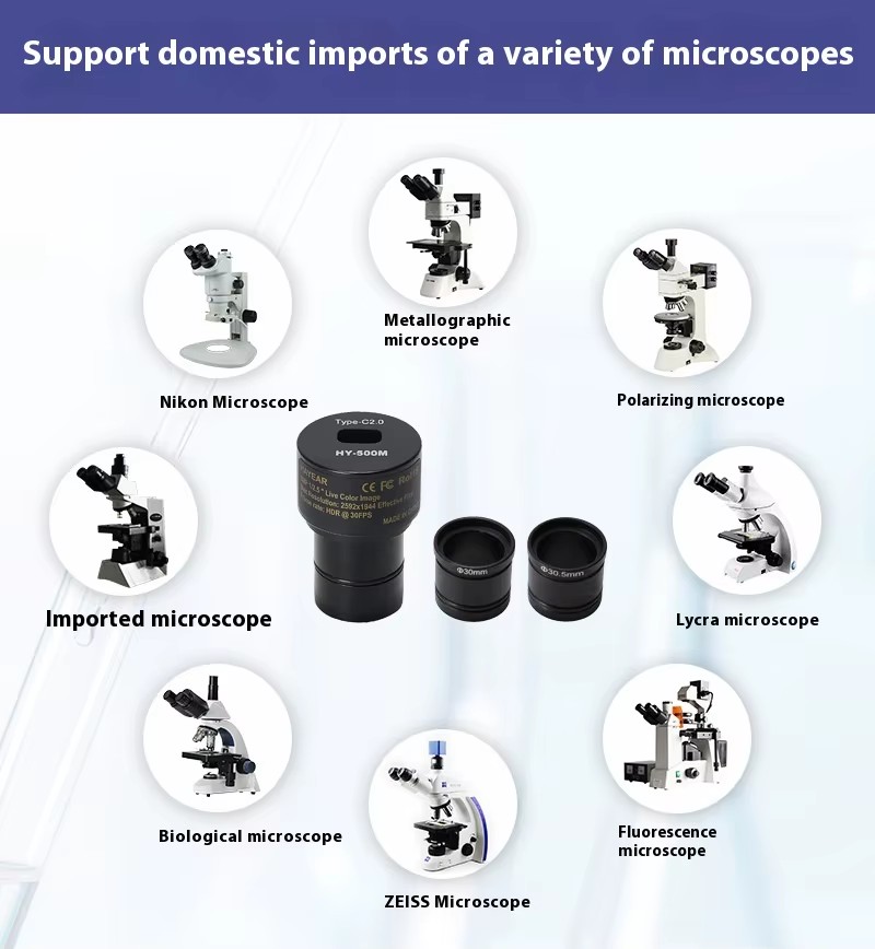 HD Sana Electronic Digital Microscope with 5 Million Pixels 30 Frame Industrial Camera USB Interface Free Shipping