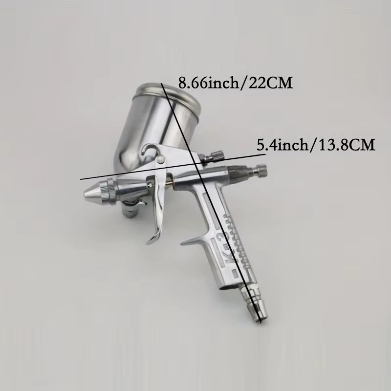 K3 Mini Pneumatic Air Brush Paint Sprayer 0.5mm Durable Aluminium Alloy Tool Gravity Feed 100ml Capacity 100ml/min Flow Rate
