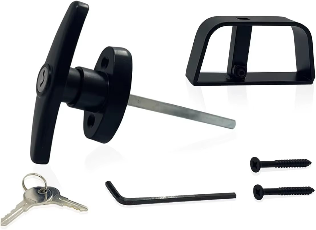 Shed Windows and More Double Door Hardware Kit Colonial Hinge T-Handle Barrel Bolts Shed Door Hinges
