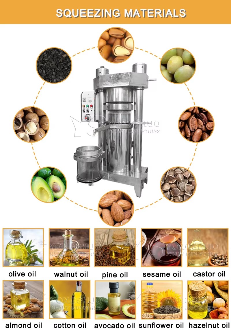 Olive Oil Extractor Machine Cold Press Automatic Hydraulic Sesame Oil Press Machine Palm Oil Press Machine Manufacture