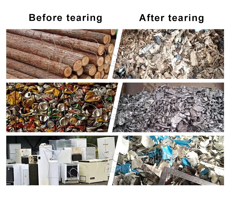 Metal Can Shredder Crusher Industrial Metal Scrap Shredder Machine Metal Shredder for Rubber Recycling