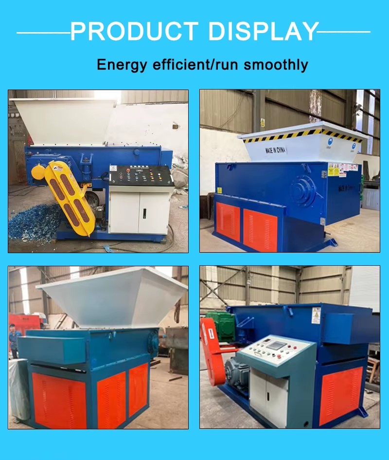 Efficient Single-axis Carton Plastic Shredder Chip Scrap Shredder in Automatic Plastic Film Recycling Copper Wire Shredder