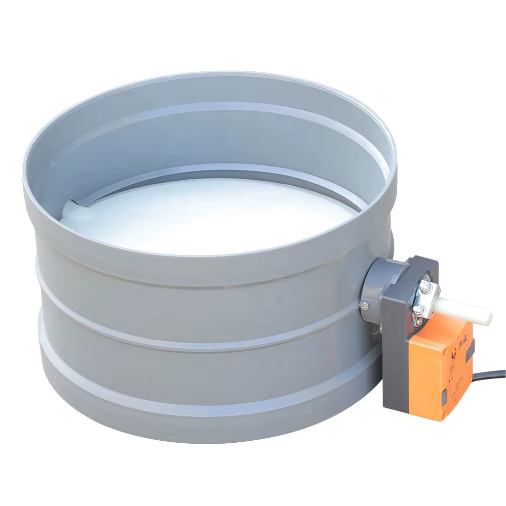 HVAC Air Conditioning Round Volume Control Dampers Butterfly Wast Gas Washing,wast Gas Washing Welded Industrial Usage XICHENG
