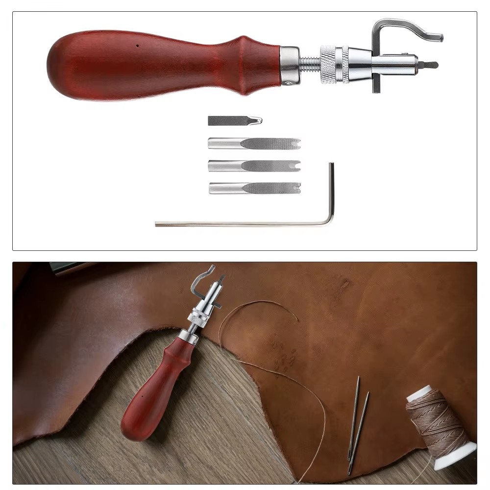 Leather Craft Tool Set 11 Pieces of Handmade Diy Leather Goods Grooving Tool