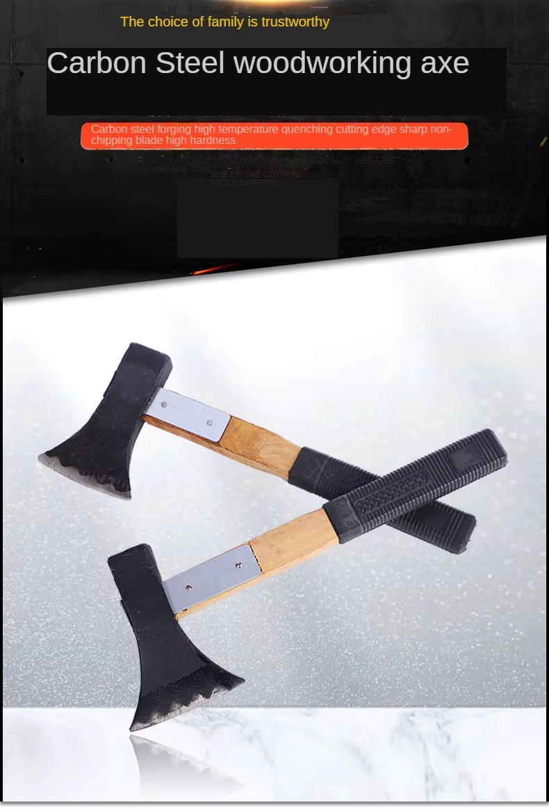 Camping Axe Leather Reinforced Axe Planing Adze Agricultural General High Hardness Cordless Wooden Axe