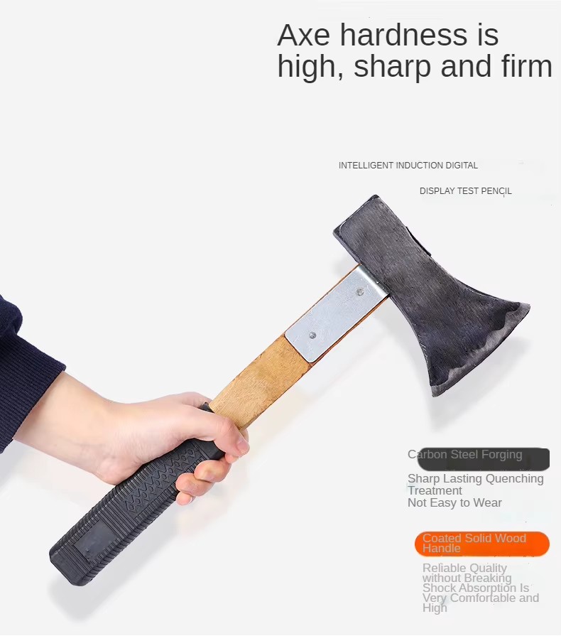 Camping Axe Leather Reinforced Axe Planing Adze Agricultural General High Hardness Cordless Wooden Axe