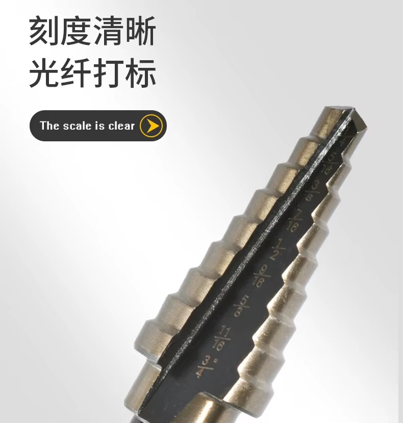 5pcs Spiral Flute Tungsten Carbide Titanium Step Drill Bit Hss Brocas Step Drill Bit Set