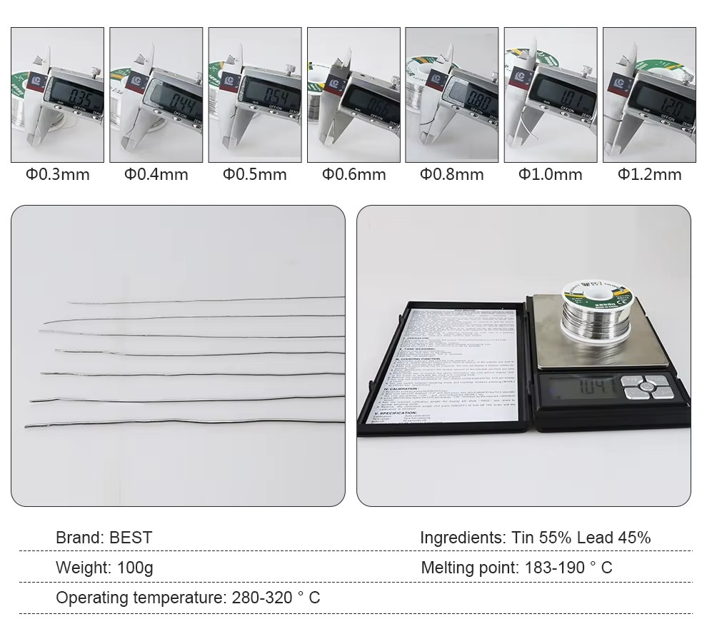 BESTOOL 100g best quality soldering tin wire soldering wire making machine for iphone pcb repair