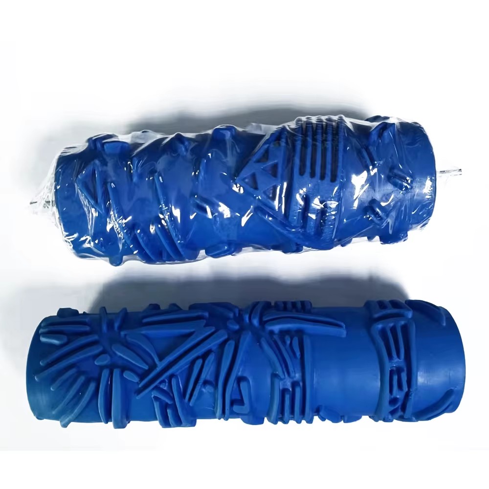 6 Inches Brown Good Quality Rubber Roller for Decoration Construction Painting Tools Pattern Rubber Roller GSB Ceiling